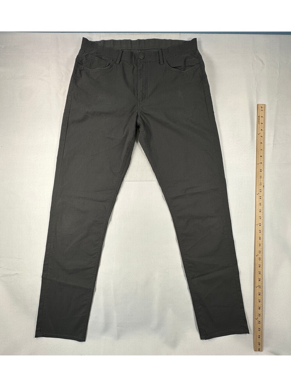 Faherty Comfort Twill 5 Pocket Pant Mens 33x33 Slate Charcoal Gray Slim Straight